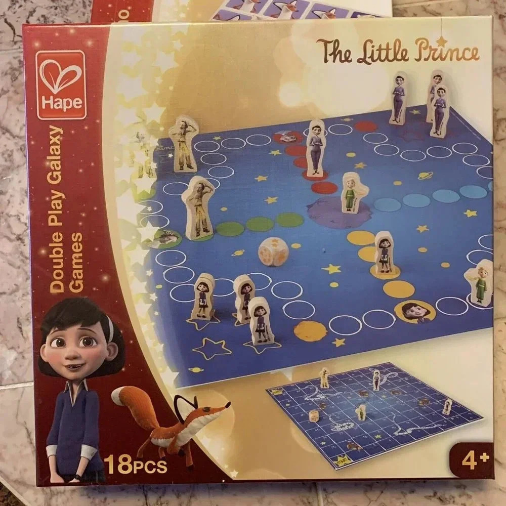 NEW Hape The Little Prince 18pc Double Play Galaxy Board Game
